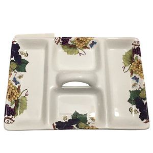 Franco Munari Bassano Italy 11.5"x8" Divided 4 Section Tray Dish App Server